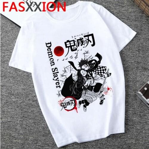 Demon Slayer T Shirt Women/men Cartoon Graphic Top Tees Kimetsu No Yaiba Streetwear Harajuku Japanese Anime T-shirt Female/male