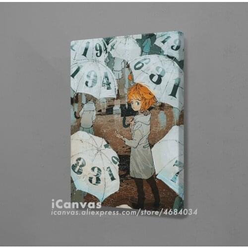 Art the Promised Neverland Anime Decoration Prints Home Decor Canvas Dorm Living Room Bedroom Painting Wall Art Poster