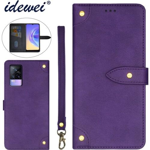 Applicable to Vivo V21e 4G mobile phone case fold bracket function protection leather case phone case funda capa co