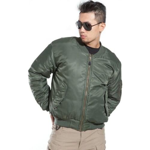 Winter Mens Military Ma1 Bomber Padded Jacket Tops Male Outdoor Climbing Cycling Camping Thick Warm Cardigan Short Parkas Coat