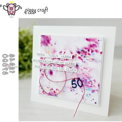 Piggy Craft metal cutting dies cut die mold Chain number decoration Scrapbook paper craft knife mould blade punch stencils dies