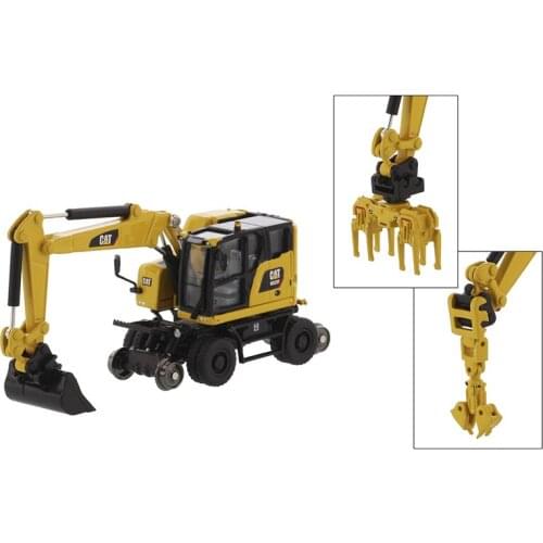 NEW 2020 Diecast Masters 1/87 HO Scale Caterpillars Cat M323F Railroad Wheeled Excavator High Line Series 85612