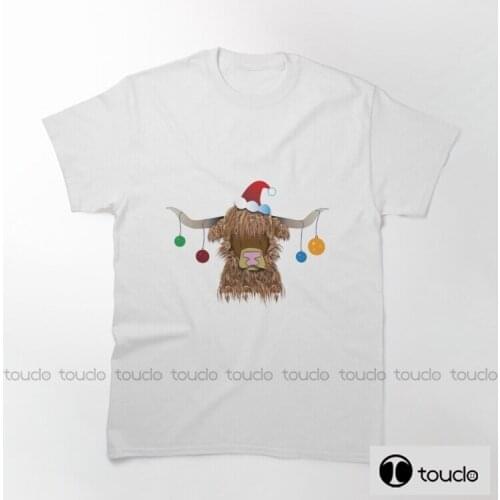 New Christmas Cow MenS Short-Sleeve Heavyweight Workwear Pocket T-Shirt Unisex usa shirt