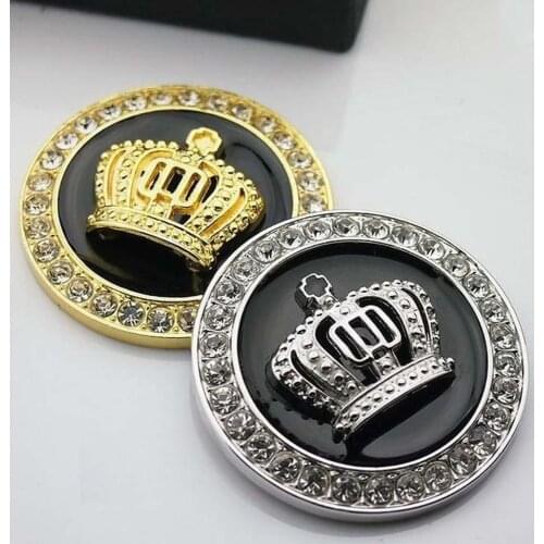 New Arrivals Fashion Metal Car Styling Decoration Stickers Crystal Crown Personality Car Body Sticker Accessories