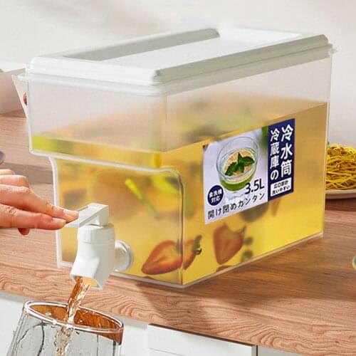 Refrigerator Lemonade Jug Water Jug for Hot and Cold Lemonade Beverage Jar Ice Tea Fruit Tea Pitcher Iced Beverage Dispenser