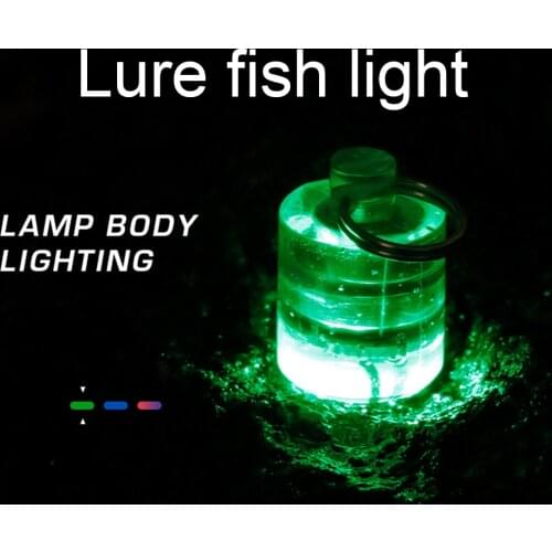 Underwater Fishing Lure Light Button Battery Operated Mini LED Water Triggered Fish Bait Lamp Squid Bait Fishing Accessories