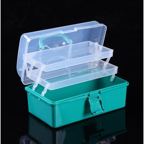 Transparent Folded Tool Jewelry Tools Storage Boxes Component Parts Small Hardware Container Toolbox