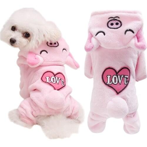 Cute Dog Clothes for Chihuahua Pet Bear Pig Costume Puppy Hoodies Rabbit Dog Coat Jacket Rabbit Pajamas Clothes Pug Bulldog