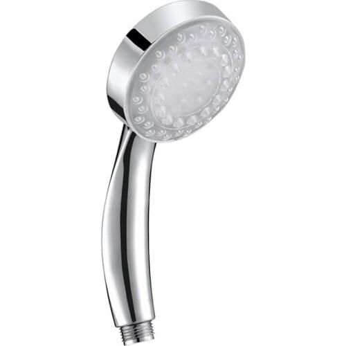 7 Color Changing LED HandHeld Glowing Shower Head Automatic Single Round Rainfall Water Saving Nozzle RC-9816 Bathroom Accessory