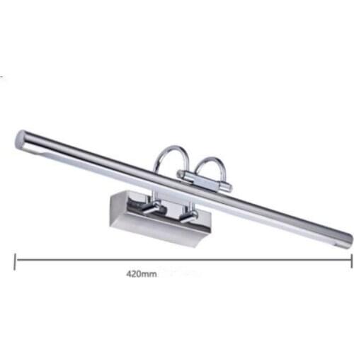 Hot Sale Stainless Steel LED Mirror Headlight Makeup Mirror Lamp Bathroom Wall Lamp Home Lighting Factory Outlet 42cm6W