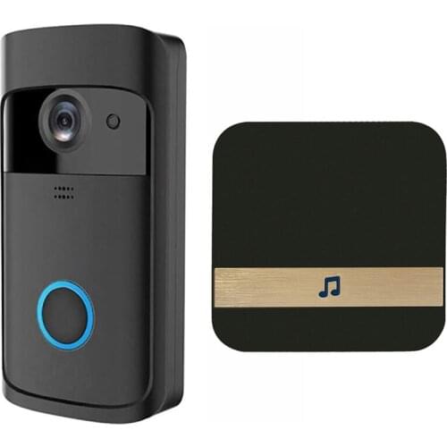 Smart Video Doorbell Camera With Chime, Wireless Wi-Fi Smart Video Doorbell Security Home Security Camera With EU Plug