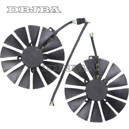 2pcs/set Fan For ASUS DUAL RX470 /RX570 RX580 GTX1080Ti/1070Ti Fan PLD10010S12H