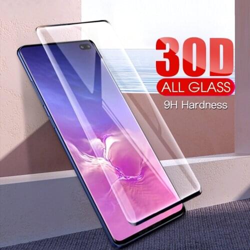 30D Full Screen Protective Glass On The For Samsung Galaxy Note 10 Pro 9 8 S10 Plus S10e S9 S8 Plus Tempered Glass Cover Film 9H