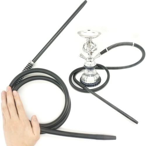 1Set Hookah Silicone Hose Tube With Spring Shisha Chicha Sheesha Narguile Mouthpiece Aluminium Alloy Cigarette Pipe Accessories
