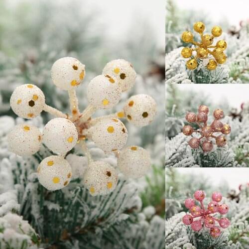 11-Headed Fruit Christmas Flower Christmas Tree Decoration Accessories Multi-Color Christmas Pendants Christmas Supplies