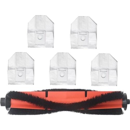 6PCS Roller Brush Main Brush Dust Bags For Xiaomi ROIDMI EVE Plus Robot Vacuum Cleaner Accessories
