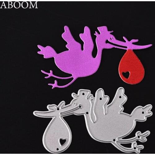 ABOOM New 1PC Bird Pattern Metal Embossing Cutting Dies Stencils Scrapbooking Photo Album Decorative Craft Die Cut Template