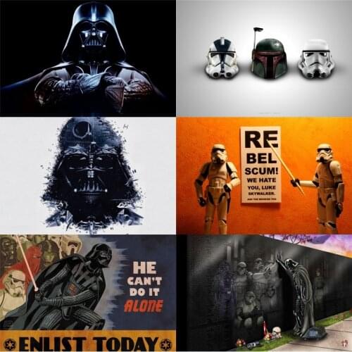 Abstract Movie Star Wars Print Poster Funny Hulk Creative Mural Wall Painting Living Room Home Decor Painting Picture Wall Decor