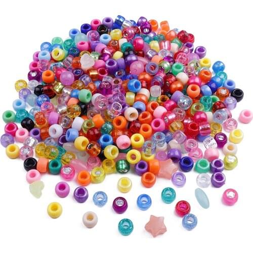 Acrylic barrel beads scattered beads crafted bracelet diy beaded jewelry accessories weaving material package