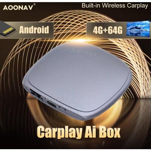 Applepie Mini Wireless CarPlay Ai Box Android 9 Qualcomm 4+64G Plug and Play Youtube Netfix For Apple Carplay Auto Tv Box