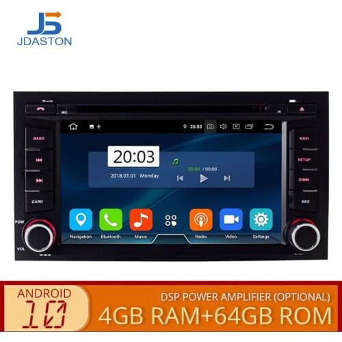 JDASTON 1 DIN Android 10.0 Car Radio For Seat Leon 2014 2015 2016 WIFI GPS Navigation auto audio Car DVD Multimedia Player DSP