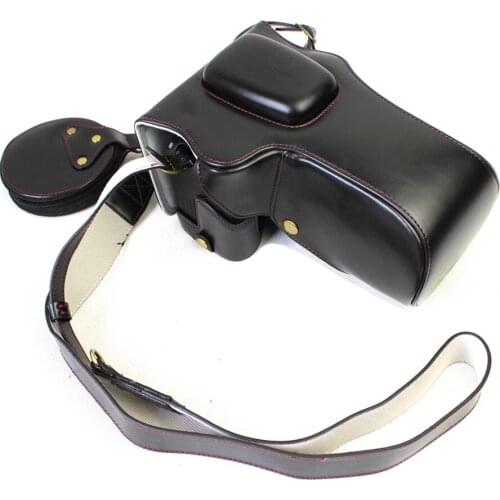 Deluxe Edition PU Leather Camera bag Case For Canon EOS 800D 850D 77D Kiss X9i Rebel T7i DSLR cover shell with Bottom Opening