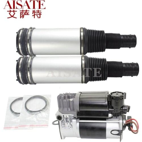 For Mercedes S-Class W220 Rear Air Shock Spring Bag with Airmatic Rubber Gas Suspension Compressor Pump 2203205013 2203200104