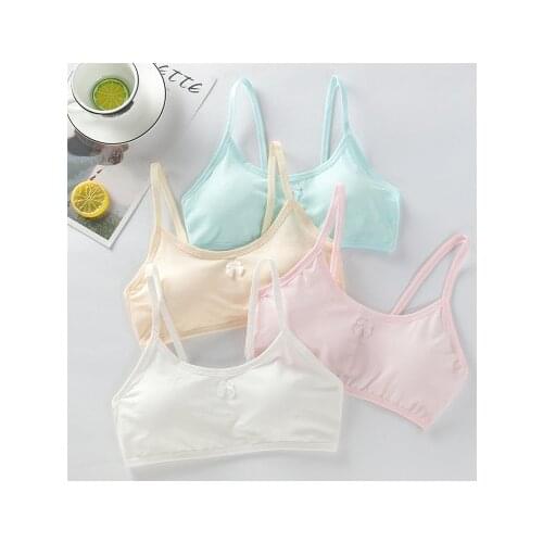 Teenage Underwear Girls Bras Soft Children Training Bras Underwear Students Bra Vest Summer Teens Puberty Clothing 12-16Y