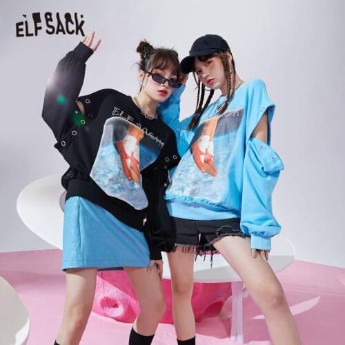 Женские длинные толстовки ELF SACK China At AliExpress