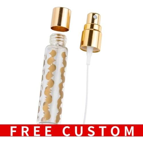 100PCS/Lot 10ML Printing Perfume Bottle Spray Bottle Perfumes Travel Aluminum Parfum Spray Portable Empty Cosmetic Containers