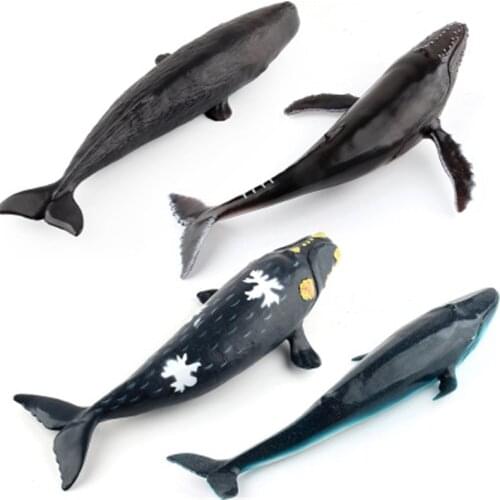 Simulation Soft Glue Marine Animal Model Toy Figures lue whale sperm whale Humpback whales Animal PVC Figures Doll toy for Kids