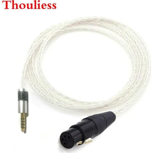 Thouliess Hi-End 7N OCC Silver Plated 4.4mm Balanced Male to 4-Pin XLR Balanced Female Connect Audio Adapter Cable