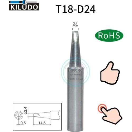 Kiludo 5pcs T18-D24 T18 Series Soldering Tip for FX-888/FX-888D soldering station