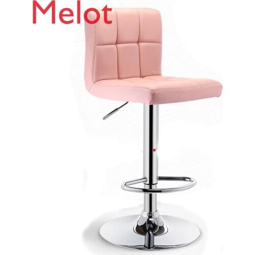 Hot Bar Chair Lifting Tools Modern Minimalist High Stool with PU Back Barstools Bar Stools Modern