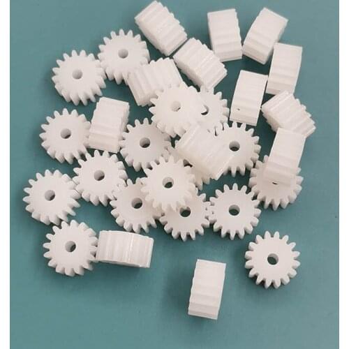 162A Modulus 0.5 16 Teeth 2mm Shaft Tight Pom Plastic Pinion Gear Toy Model Gear