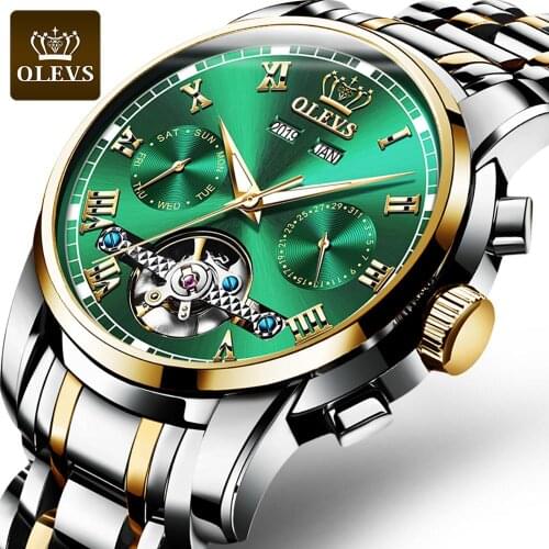 Mens Watches Top Brand Luxury Automatic Full-Steel Man Watch Waterproof Mechanical Analog Male Skeleton Relogio Masculino