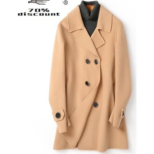 AYUSNUE 2020 200% Wool Coat Men Double Breasted Long Jacket Spring Fall Mens Coats and Jackets Manteau Homme D-04-2959A-2 KJ3020