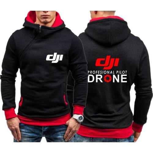 2021 Mens DJI Professional Pilot Drone Logo Loose Running Sports Pullover Autumn New Sweatshirt for Men Solid Color Hoodie