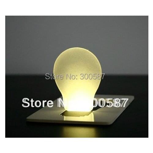 New novelty Mini Portable Pocket LED Card Light Lamp put in Purse Wallet toy gift