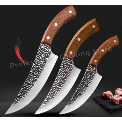 Hand-forged stainless steel deboning knife meat slicing knife fish slicing knife outdoor cooking knife household kitchen knife