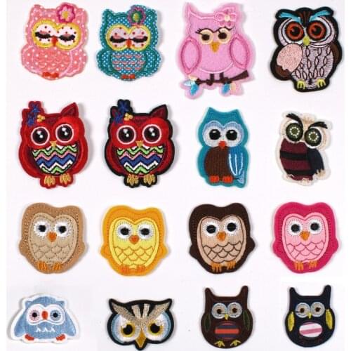Embroidered Cloth Stickers Clothing Accessories Badge Patch Owl Cute Color Manufacturers Can Be Customized