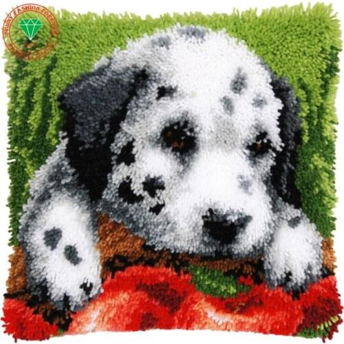 Diy mat picture Cross-stitch cushion Patchwork stitch pillowcase embroidery thread Latch hook rug kits cushion Christmas Gift