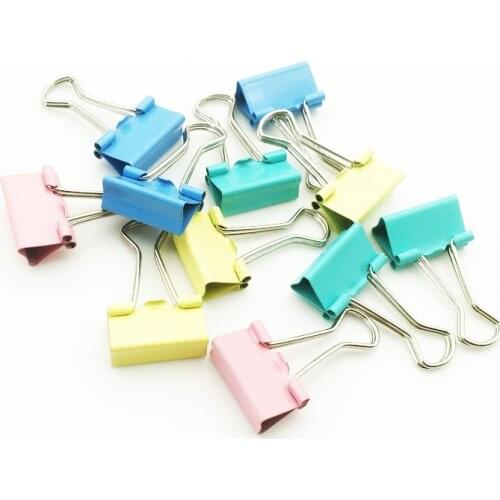Mixed Colors Mini Metal Paper Clips 15/19/25/32/41/51mm Colorful Candy Color Clip For Book Stationery School Office Supplies