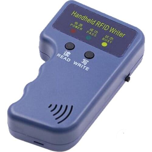 Handheld 125Khz EM4100 RFID Reader Copy Writer Duplicator(T5557/T5577/EM4305)+ 5pcs EM4305 Rewritable ID Keyfobs