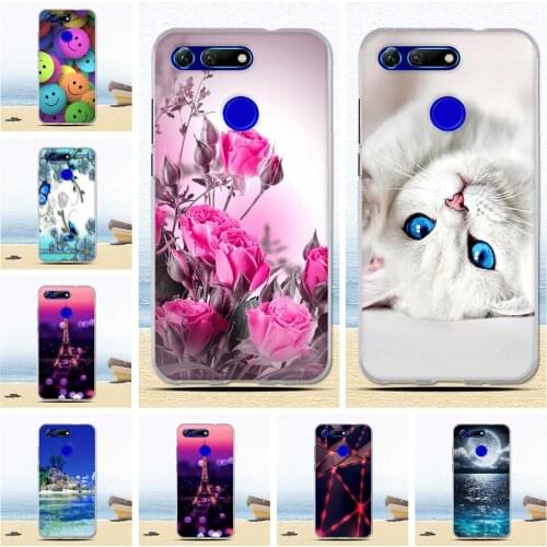 For Huawei Honor View 20 Case Silicon 3D Flower Painted Soft TPU Back Cover for Huawei Honor V20 Protect Phone Cases Shell