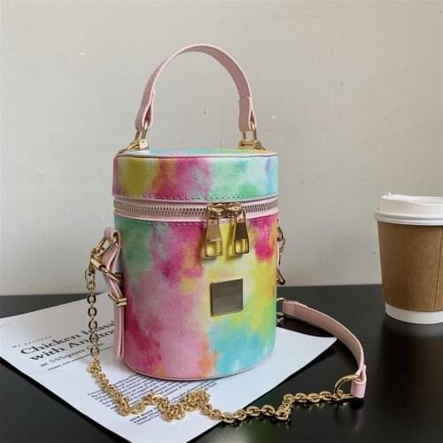 Printed Bucket Bag Fashion Woman Handbag Summer Messenger Bag Outdoor Leisure Handbag
