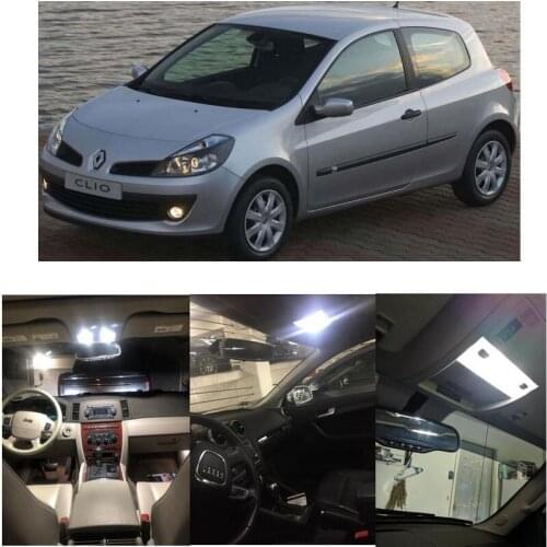 LED Interior Car Lights For Renault avantime de0 captur j5 h5 clio 3 box sb sr br01 cr01 car accessories lamp bulb error free