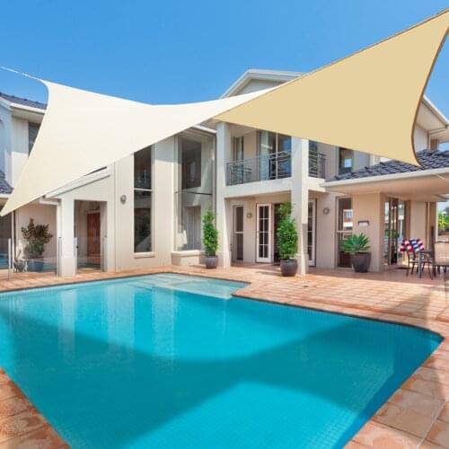 4x7M 4200D Waterproof Polyester Shade Sail Garden Terrace Canopy Swimming Sun Shade Camping Yard Sail Awning Garden Parasol 4x6