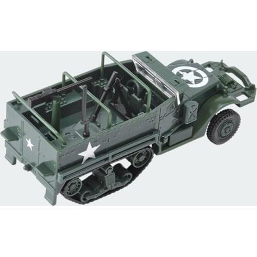 1:72 Simulated Classic Half Track Armored Truck Toys Assembly Vehicle Model Kits for Kids