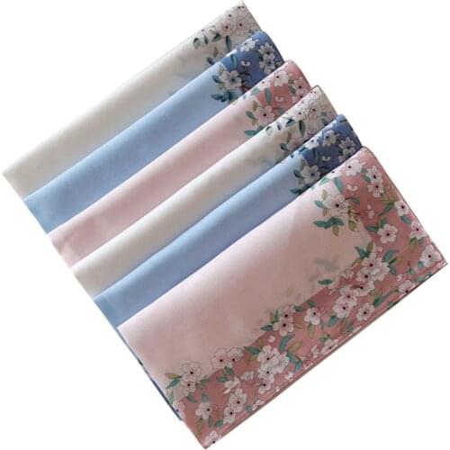 1pcs 45cm Cotton Ladies Printed Handkerchief Square Cotton High-end Japanese Handkerchief Accessories Wedding Gifts Wholesale